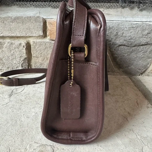 Coach Dark Brown Leather Crossbody Bag - Picture 3 of 15